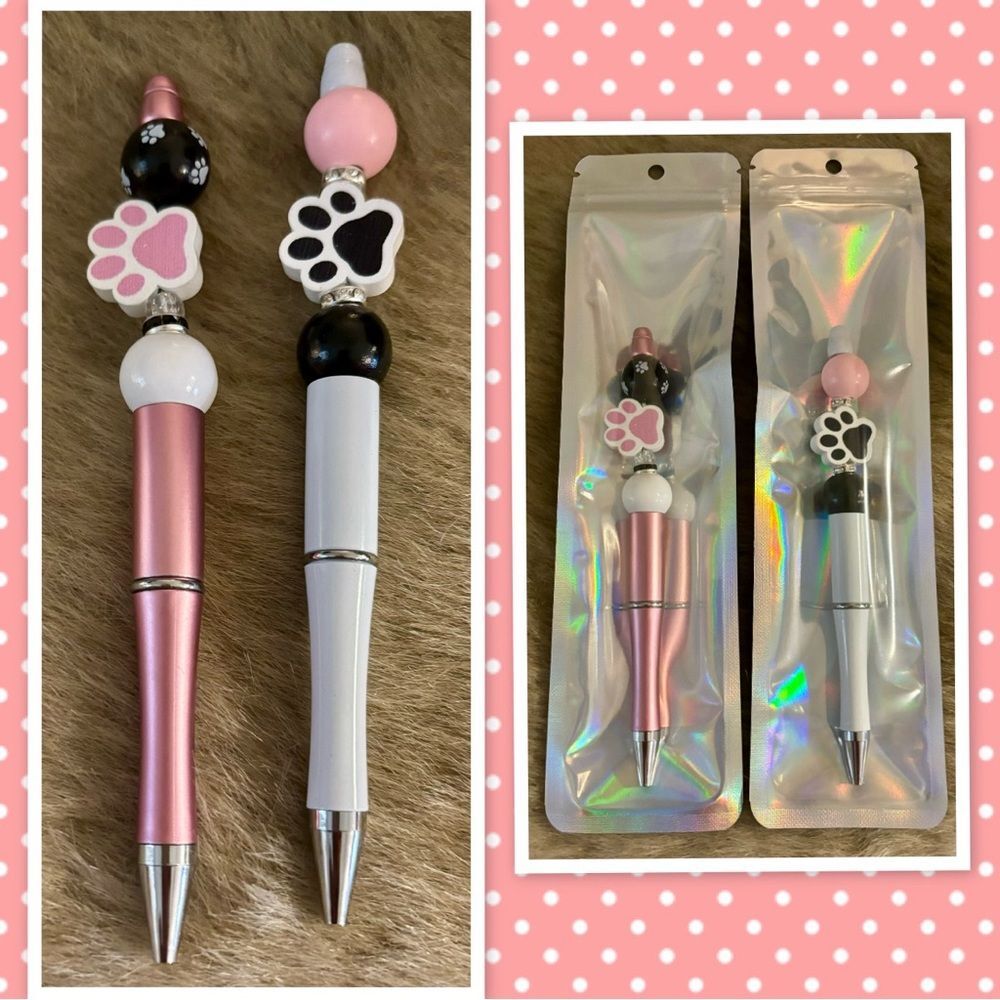 Paw Print Embellished Pens (2)